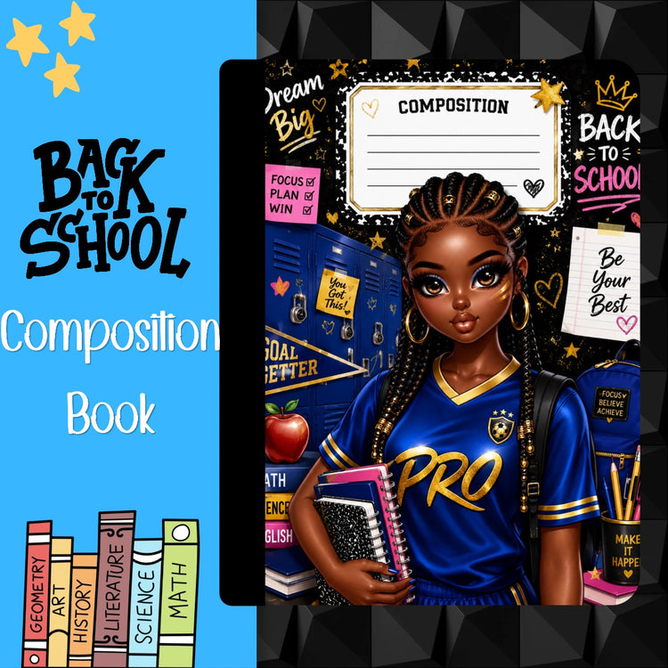 Back to School Composition Notebook - Girl Athlete