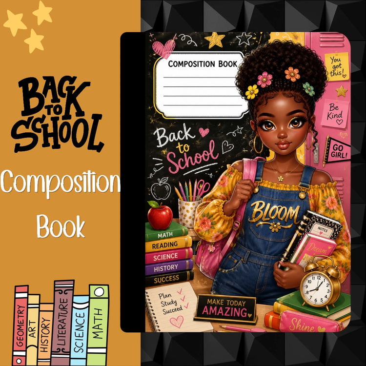 Back to School Composition Notebook - Bloom Flower Girl