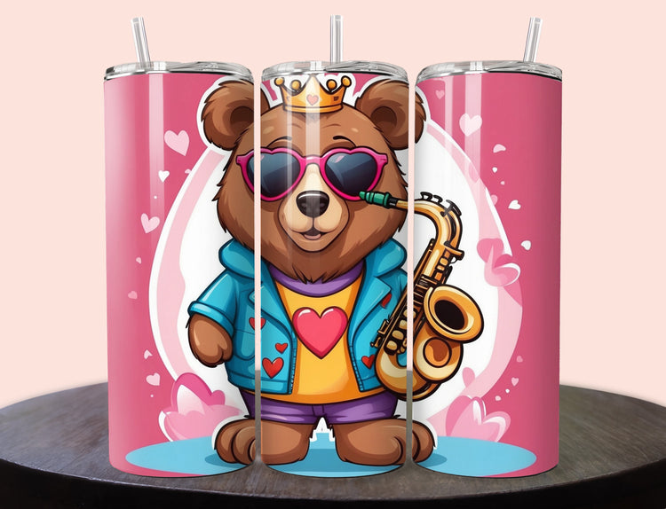 Berry the Saxophonist Valentine Tumbler | Tumbler Design | Valentine’s Day Gift Tumbler - Inspired BYou Home Decor