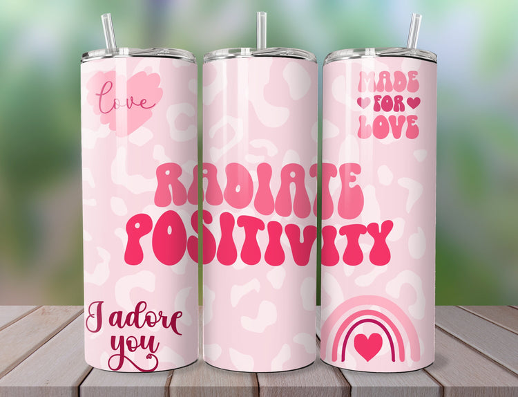 Valentine's Day Tumbler | 70’s Valentine Tumbler Design | Valentine’s Day Gift Tumbler - Inspired BYou Home Decor
