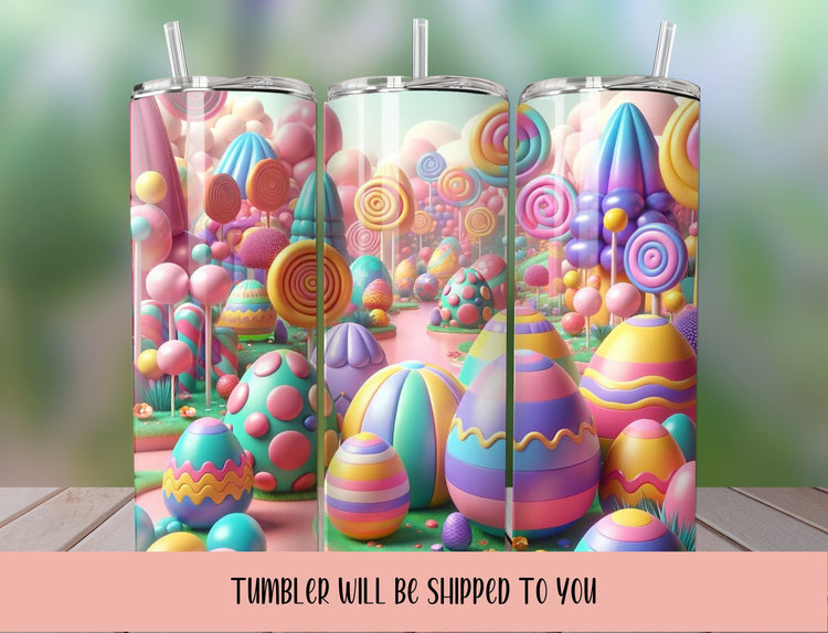 Easter candy Tumbler, Easter bunny tumbler, cute Easter tumbler, candy tumbler, Easter egg tumbler - Inspired BYou Home Decor