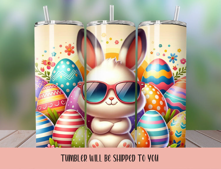 Easter Egg Tumbler, Easter bunny tumbler, cute Easter bunny tumbler - Inspired BYou Home Decor