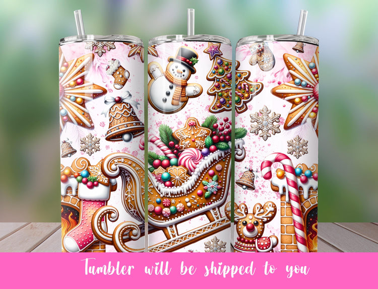 santa sleigh tumbler filled with candy