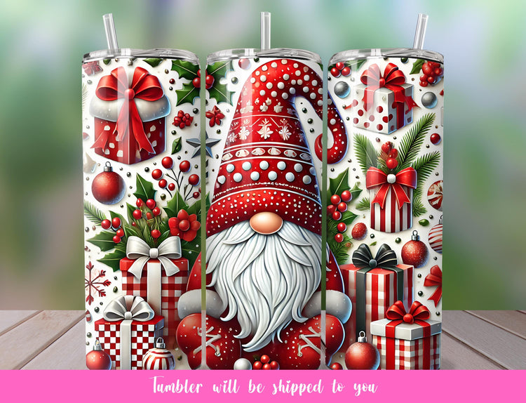 Christmas Gnome Tumbler