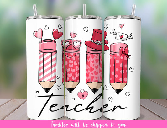 Valentine gift for teachers with cute valentine pencils