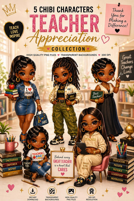 black girl teachers clip art