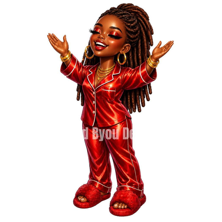 black girl chibi art faith and worship digital downloads
