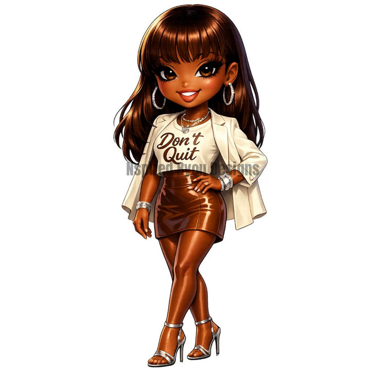 black girl motivational stickers and clip art, digital downloads ready for instant use