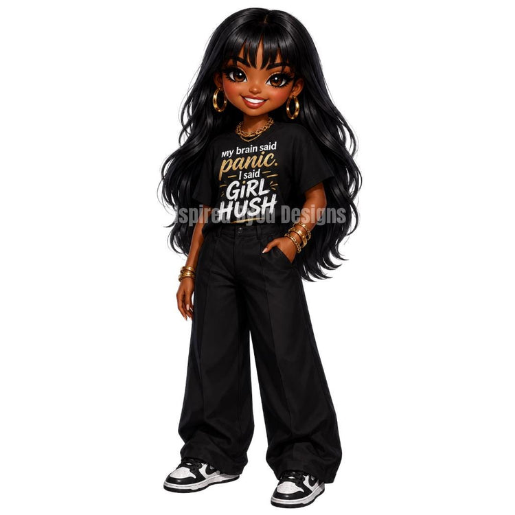 anxiety stickers, black girl clip art sticker