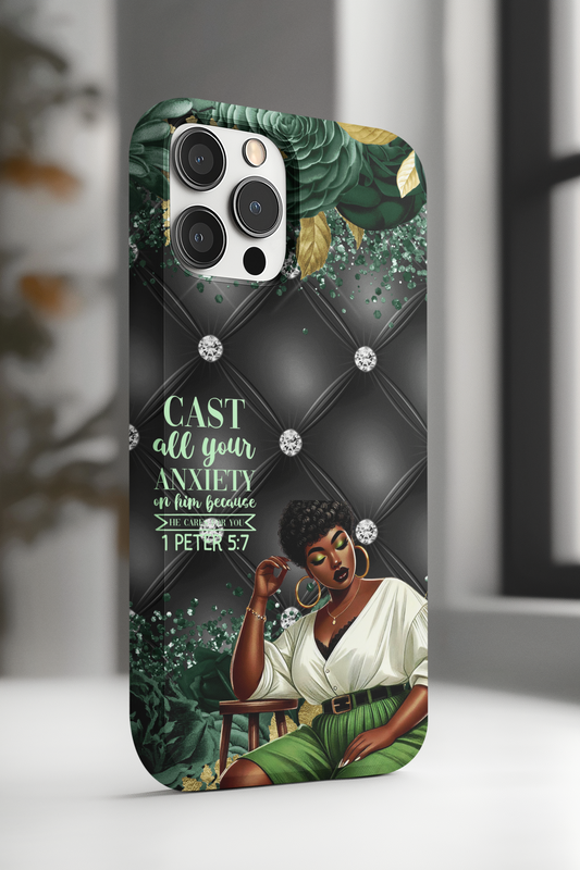 Christian Phonecase with Black Woman | Bible Verse Phone Case | Inspirational Faith Phone Case | iPhone  Scripture Case - Inspired BYou Home Decor