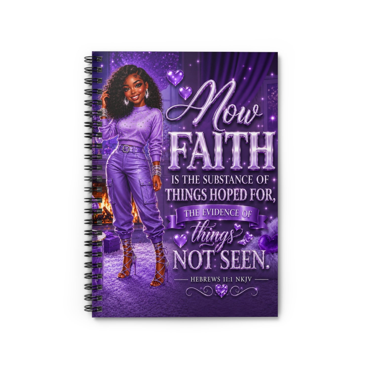 Faith Spiral Journal — "Now Faith Is the Substance" Inspirational Ruled Journal - Inspired BYou Home Decor