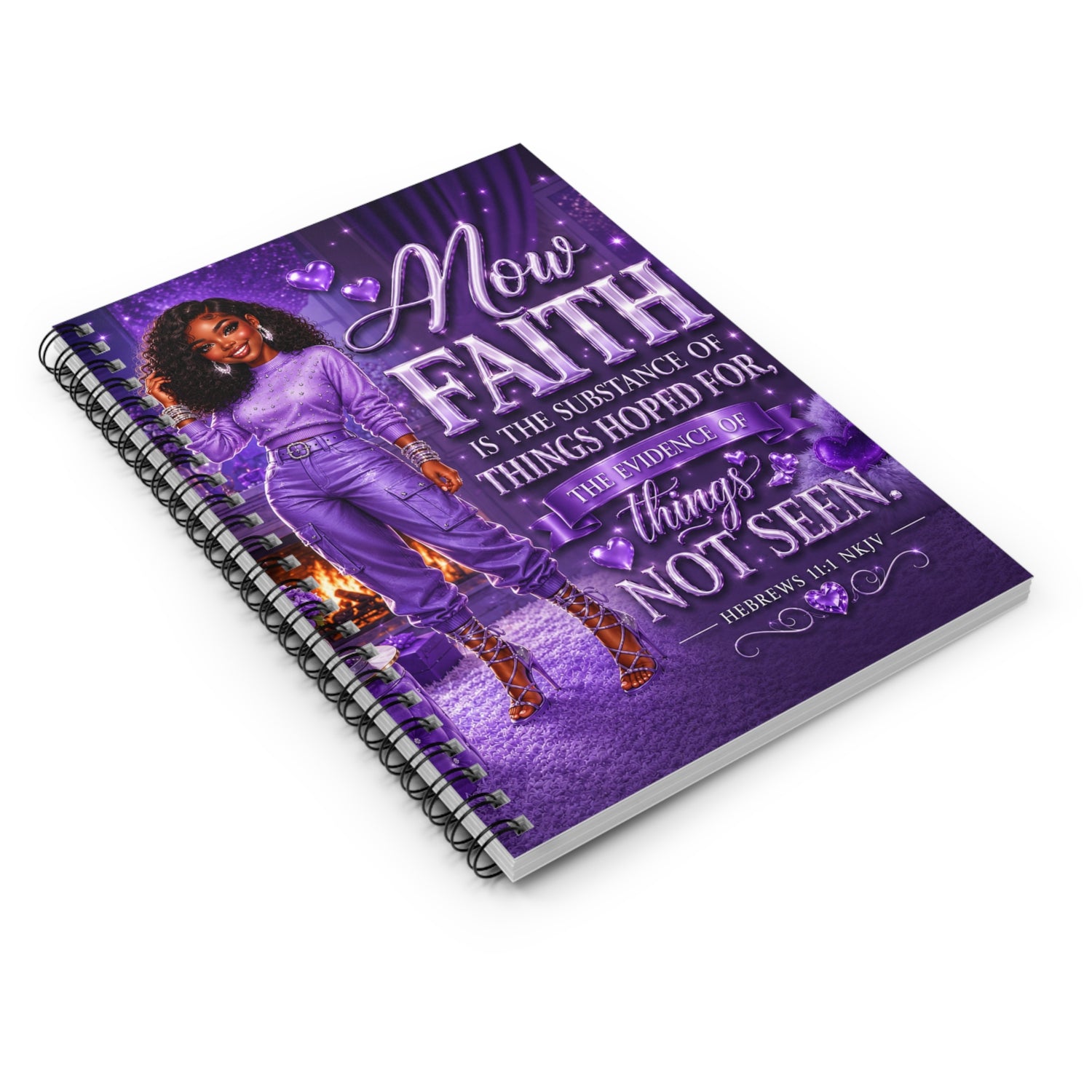 Faith Spiral Journal — "Now Faith Is the Substance" Inspirational Ruled Journal - Inspired BYou Home Decor