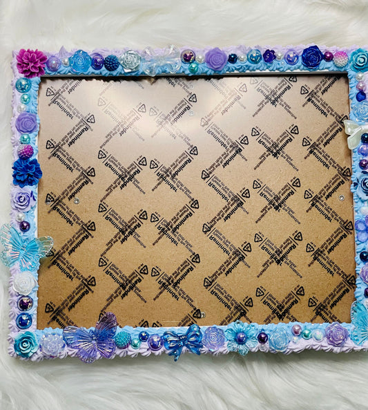 Custom 8x10 Picture Frame | Personalized Blue and Purple Picture Frame | Custom Picture Frame - Inspired BYou Home Decor