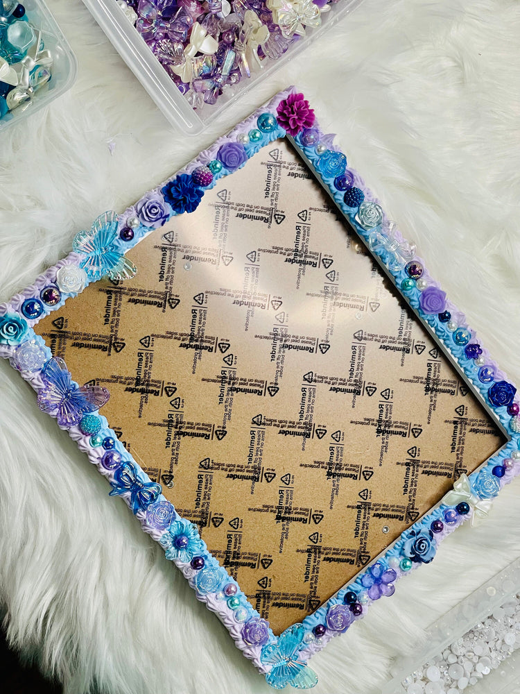 Custom 8x10 Picture Frame | Personalized Blue and Purple Picture Frame | Custom Picture Frame - Inspired BYou Home Decor