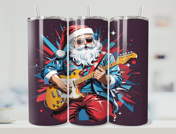 Santa Claus Tumbler Wrap | Christmas Tumbler Wrap Design | Christmas 20 oz Skinny Tumbler Wrap | 3D Tumbler Wrap