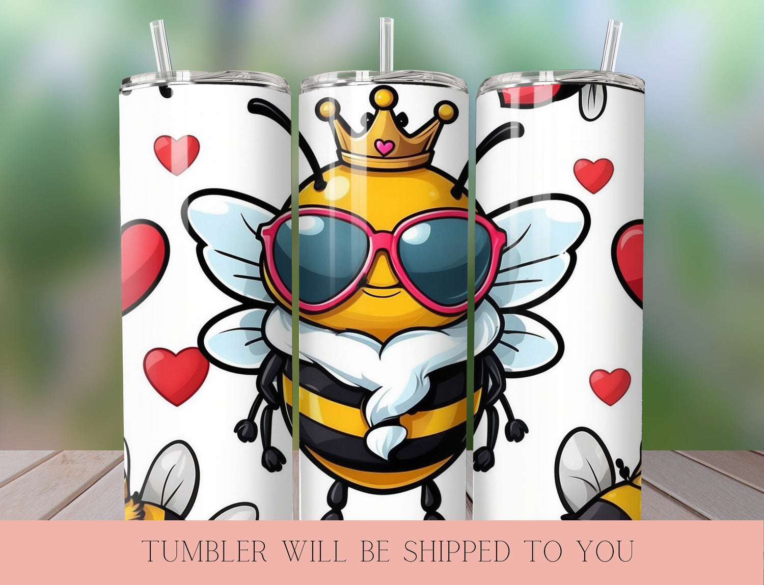 Bee Mine Valentine Tumbler |  Tumbler Design | Valentine’s Day Gift Tumbler - Inspired BYou Home Decor