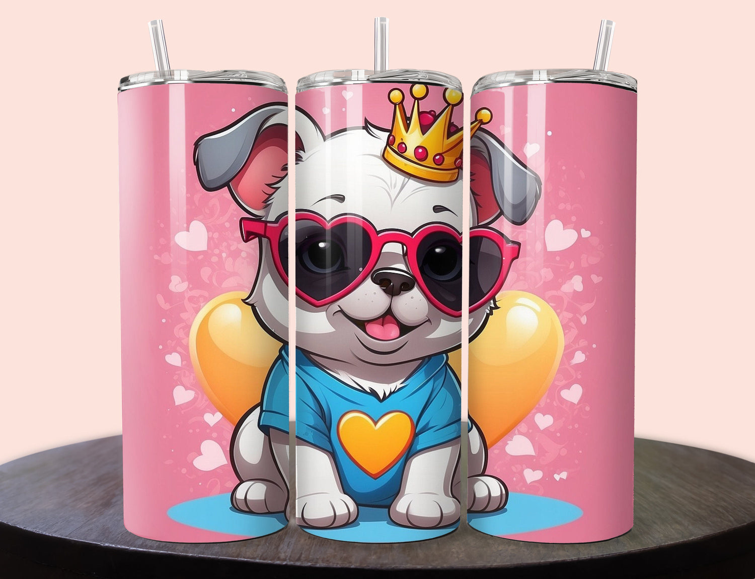 Cute Puppy Valentine Tumbler |  Tumbler  | Valentine’s Day Gift Tumbler | 20 oz Skinny Tumbler - Inspired BYou Home Decor