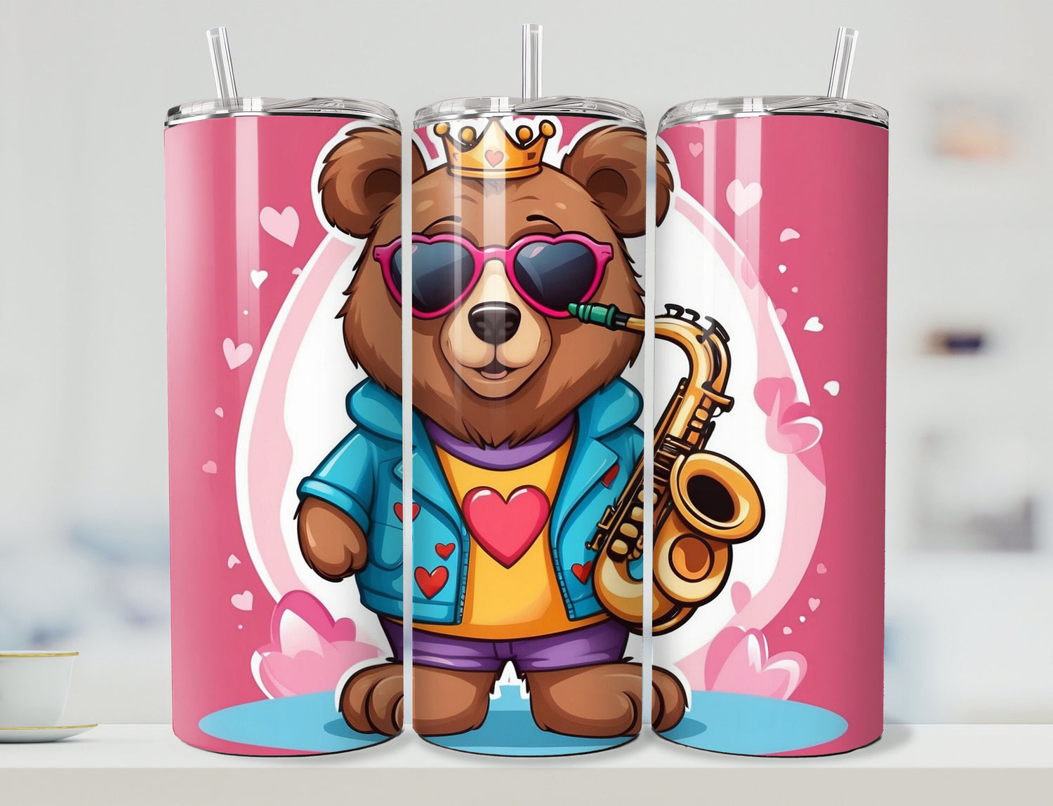 Berry the Saxophonist Valentine Tumbler |  Tumbler Design | Valentine’s Day Gift Tumbler - Inspired BYou Home Decor
