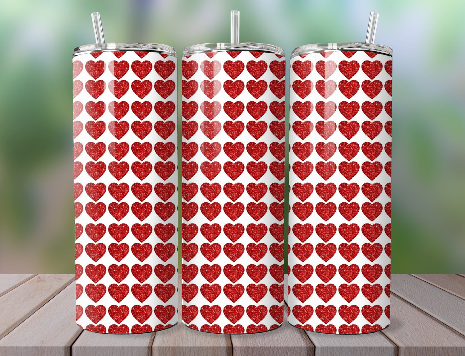 Heart Valentine's Day  Tumbler | Red Valentine  Tumbler Design | Valentine’s Day Gift Tumbler - Inspired BYou Home Decor