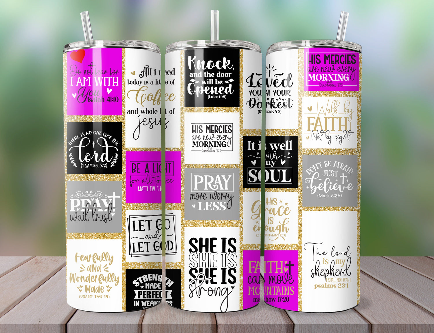 Christian  Insulated Tumbler | Daily Affirmation Tumbler | Affirmation  Tumbler | Bible Scripture Tumbler | Positive Affirmation Tumbler - Inspired BYou Home Decor