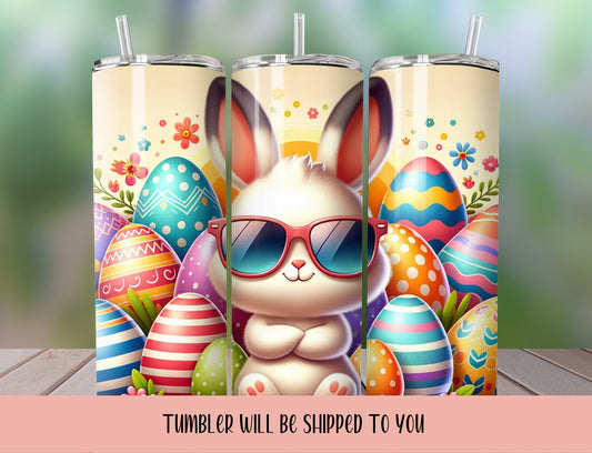 Easter Egg Tumbler, Easter bunny tumbler, cute Easter bunny tumbler