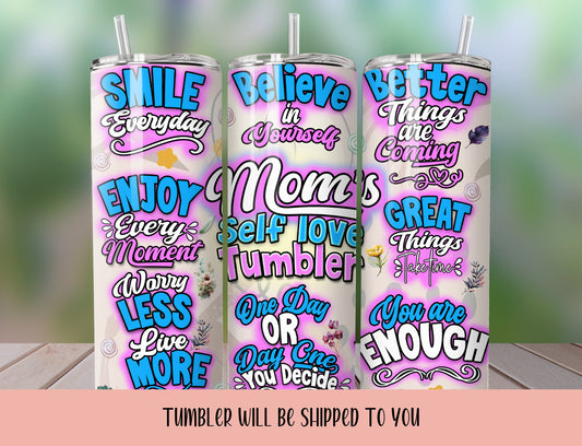 Mothers Day Tumbler | Mothers Day Self Love Tumbler  | Pregnant Mother |  Pink Tumbler | Personalized Mothers Day Gift - Inspired BYou Home Decor