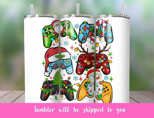 Christmas gamer tumbler