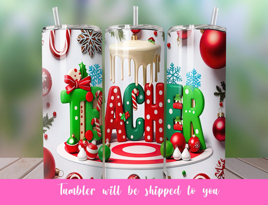 holiday teacher tumbler