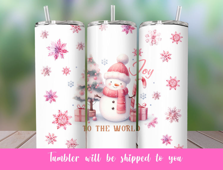 joy to the world Christmas tumbler