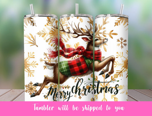 Rudolph Christmas tumbler