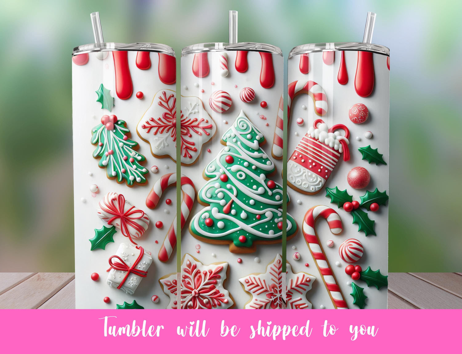 Christmas candy tumbler