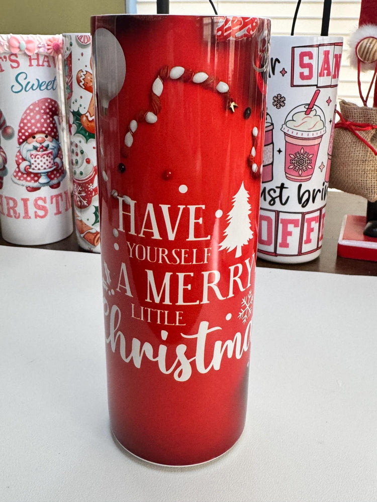 Festive Red Christmas Tumbler