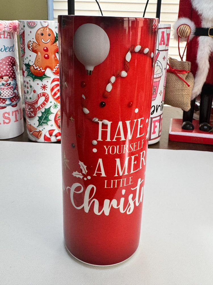 Festive Red Christmas Tumbler