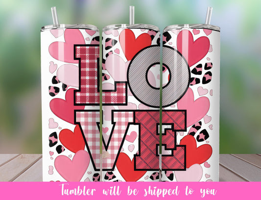 Love and Hearts tumbler