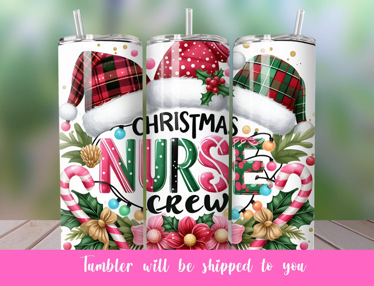 Christmas nurse crew tumbler