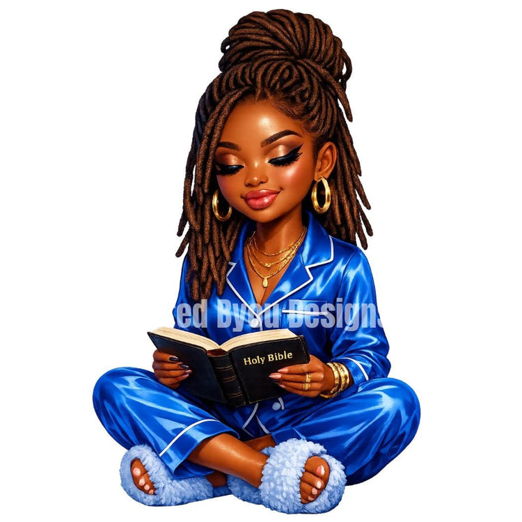 black girl chibi art faith and worship digital downloads