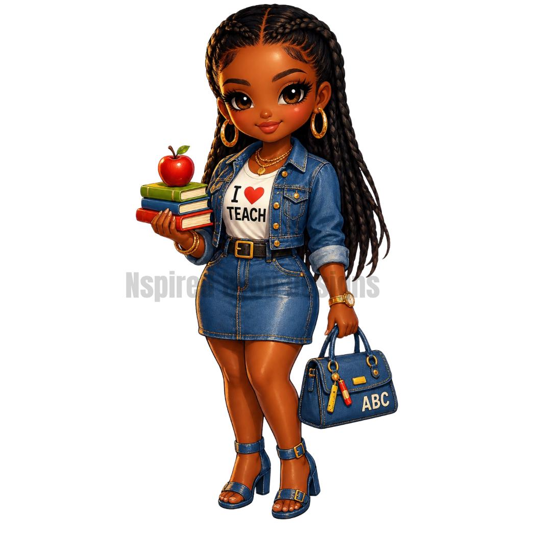 black girl teachers clip art
