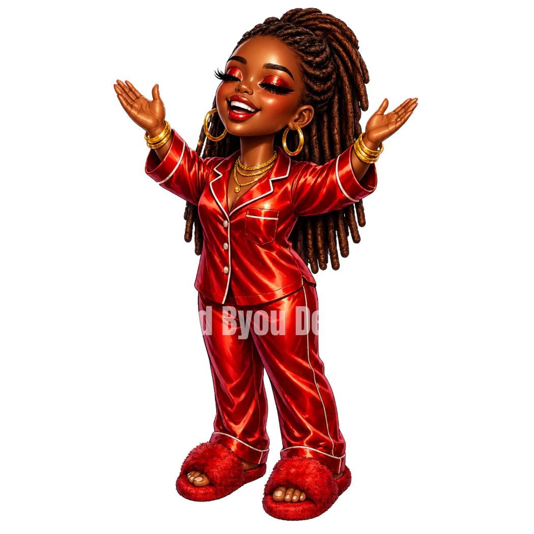 black girl chibi art faith and worship digital downloads