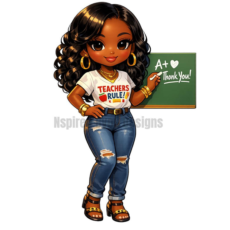 black girl teachers clip art