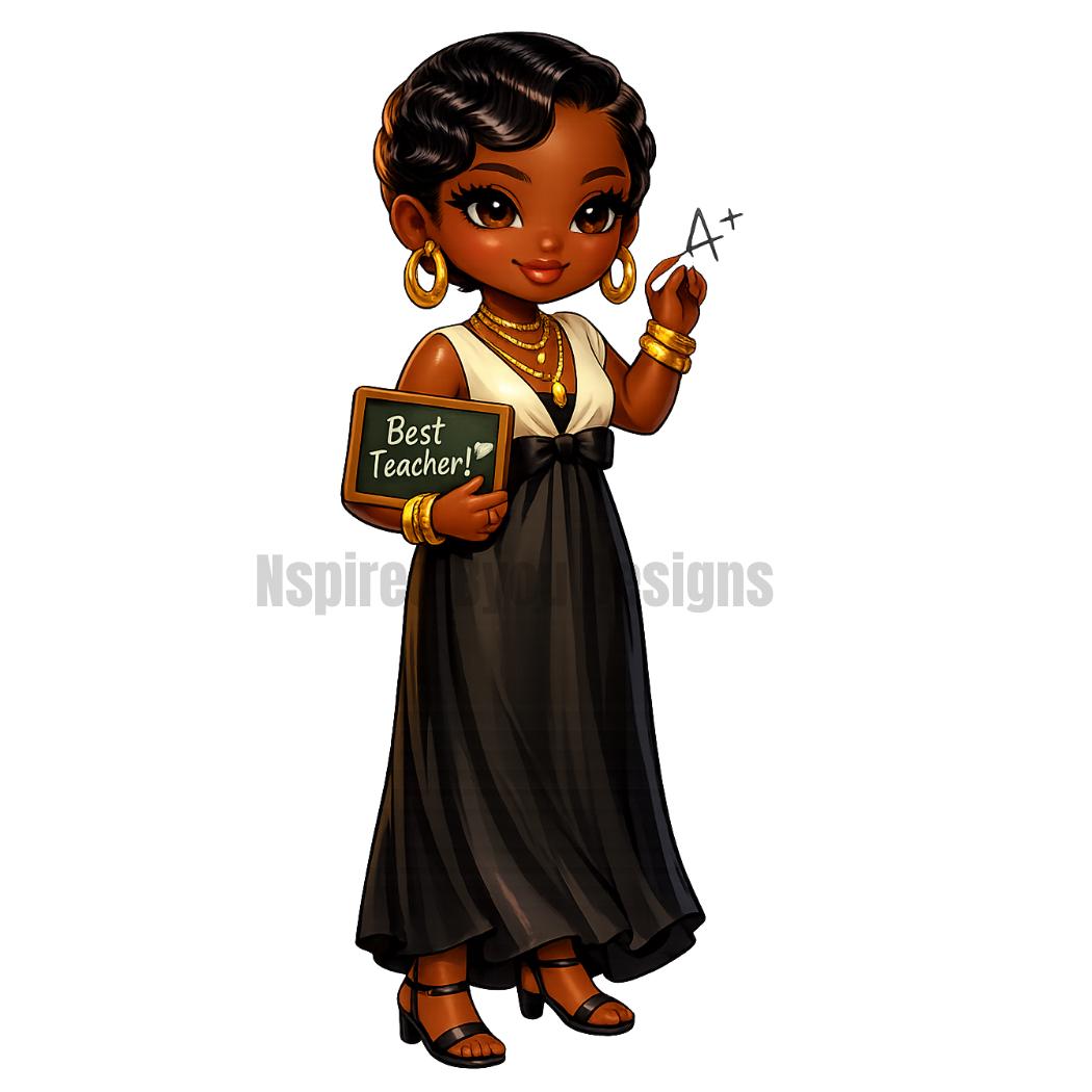 black girl teachers clip art
