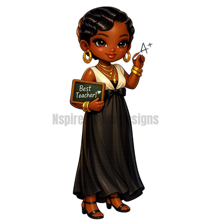 black girl teachers clip art