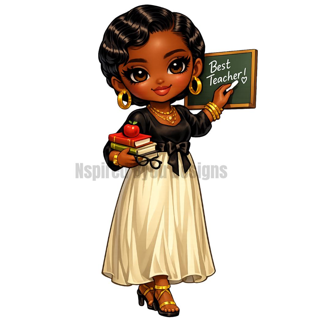 black girl teachers clip art