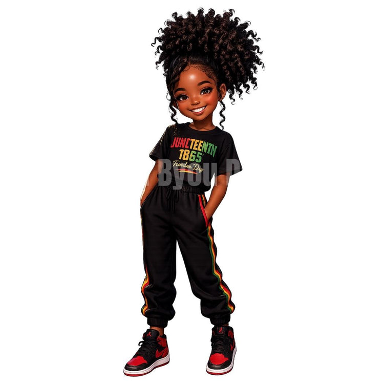 black Juneteenth chibi pictures for stickers
