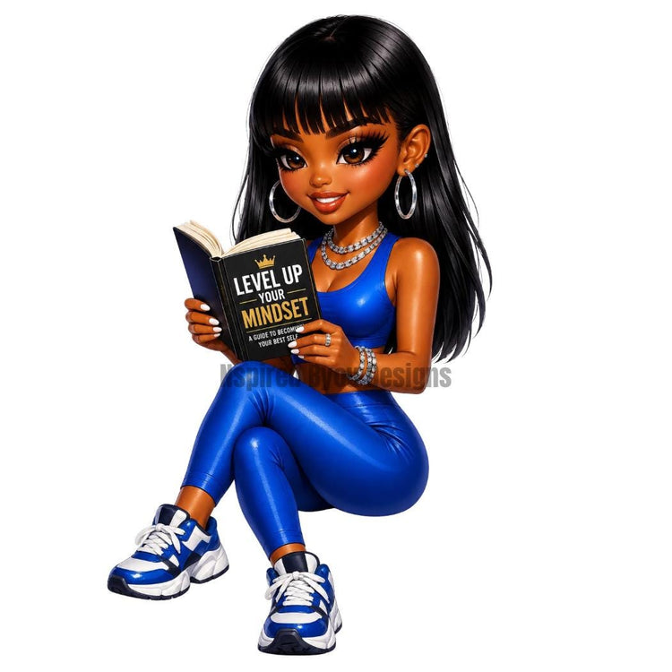 cute booktok black girl png downloads