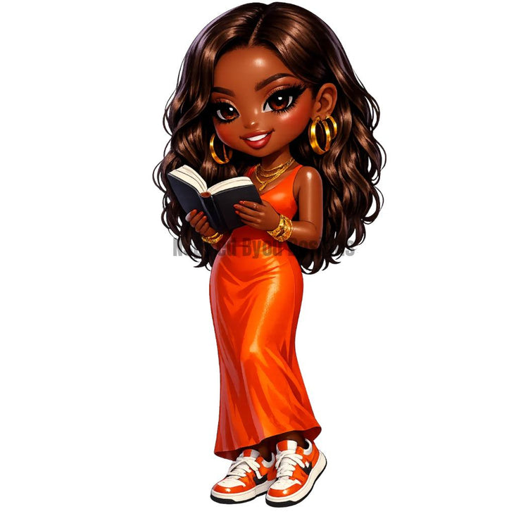 BookTok Girlies AI Character Collection PNG Bundle | Black Girl Digital Clipart | Cute AI Girls | Sublimation Designs