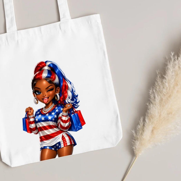 4th of July black girl digital download