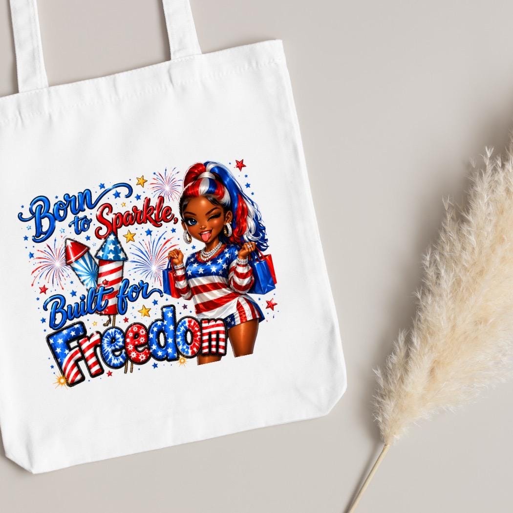 Fourth of July design black girl