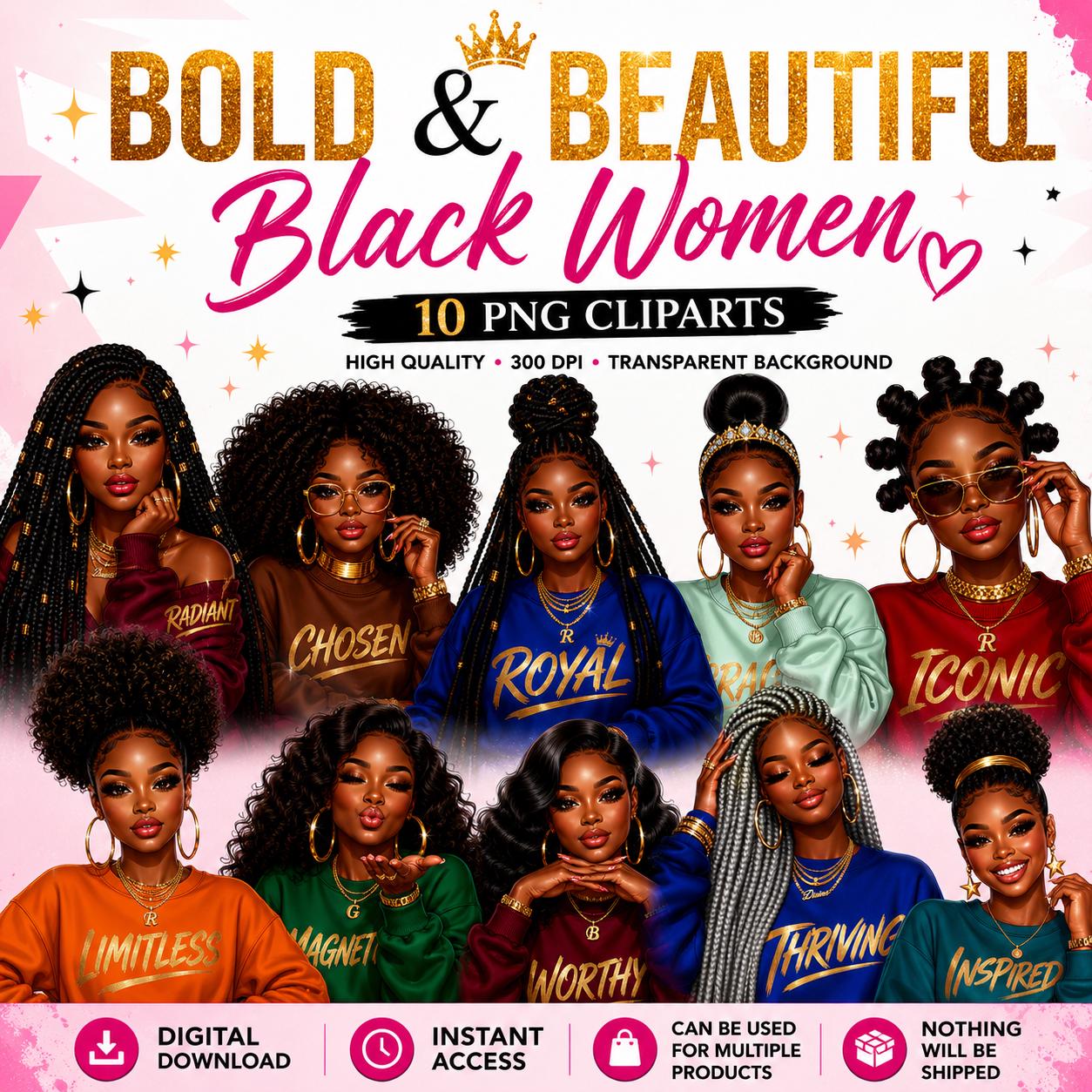 black girl affirmations digital download bundle