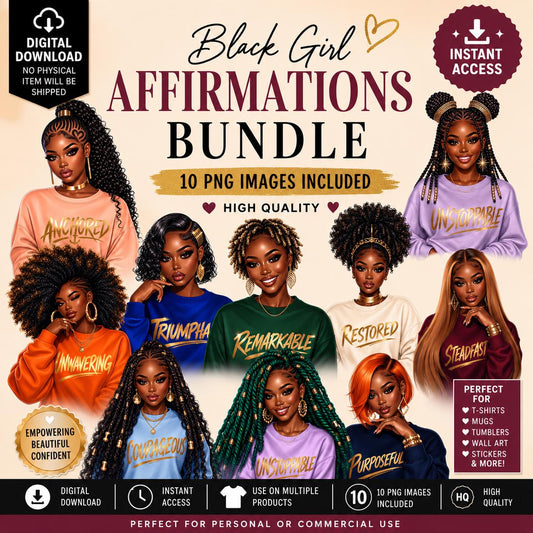 black girl affirmations bundle 10 images
