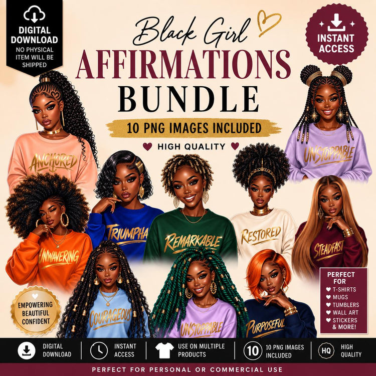black girl affirmations bundle 10 images